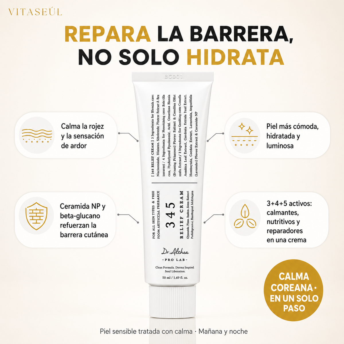 CREMA KOREANA 345 Relief Cream ® – Oferta 2X1 🍃