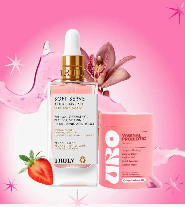DUO CUIDADO INTIMO con 70% de DESCUENTO Aceite Truly Beauty + URO Probiotico 💖
