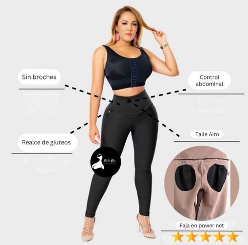 LEGGINS adelgazantes levanta glúteos con control de abdomen 2X1💎