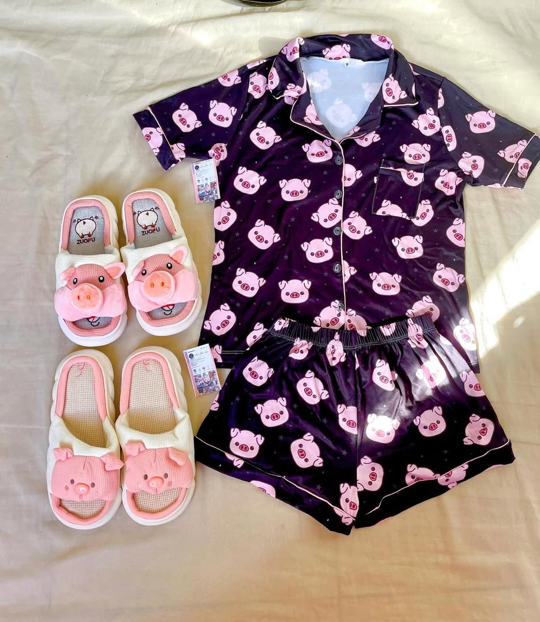 COMBO PIJAMA SATIN + PANTUFLA + OBSEQUIO Con Envío GRATIS 🚚